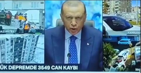 تهدید مردم زلزلهزده توسط اردوغان با چهره درهم و عصبی/عکس