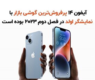 آیفون ۱۴ پرفروش‌ترین گوشی بازار با نمایشگر اولد در فصل دوم ۲۰۲۳ بوده است