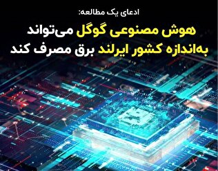 هوش مصنوعی‌ گوگل می‌تواند به‌اندازه کشور ایرلند برق مصرف کند