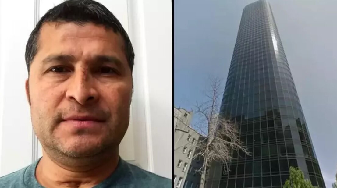 مردی که پس از سقوط از طبقه ۴۷ آسمان‌خراش زنده ماند/عکس
