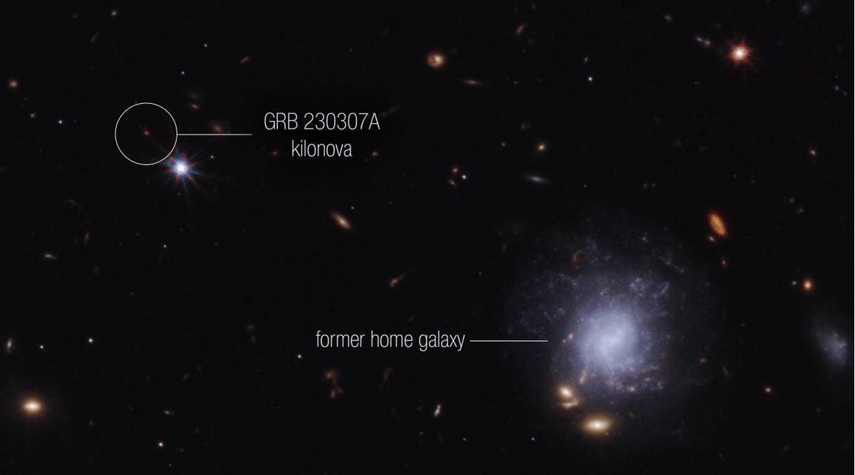 تلسکوپ فضایی جیمز وب انفجار ستاره‌ای بسیار نادر «کیلونوا» را رصد کرد+عکس
