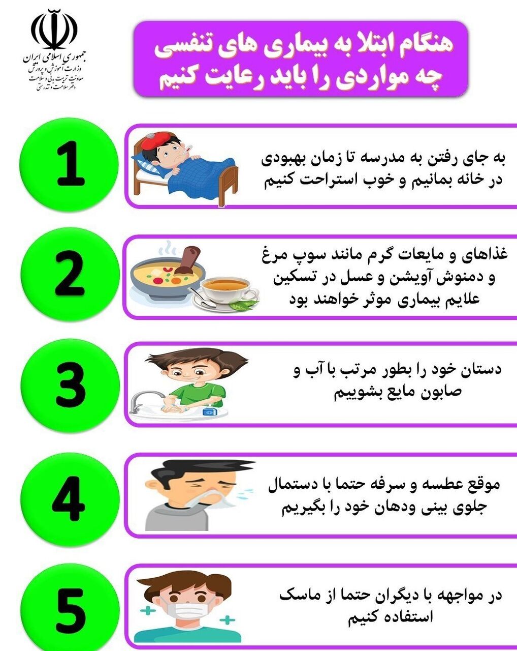 اینفوگرافیک// راهکارهای پیشگیری از آنفلوآنزا در مدارس