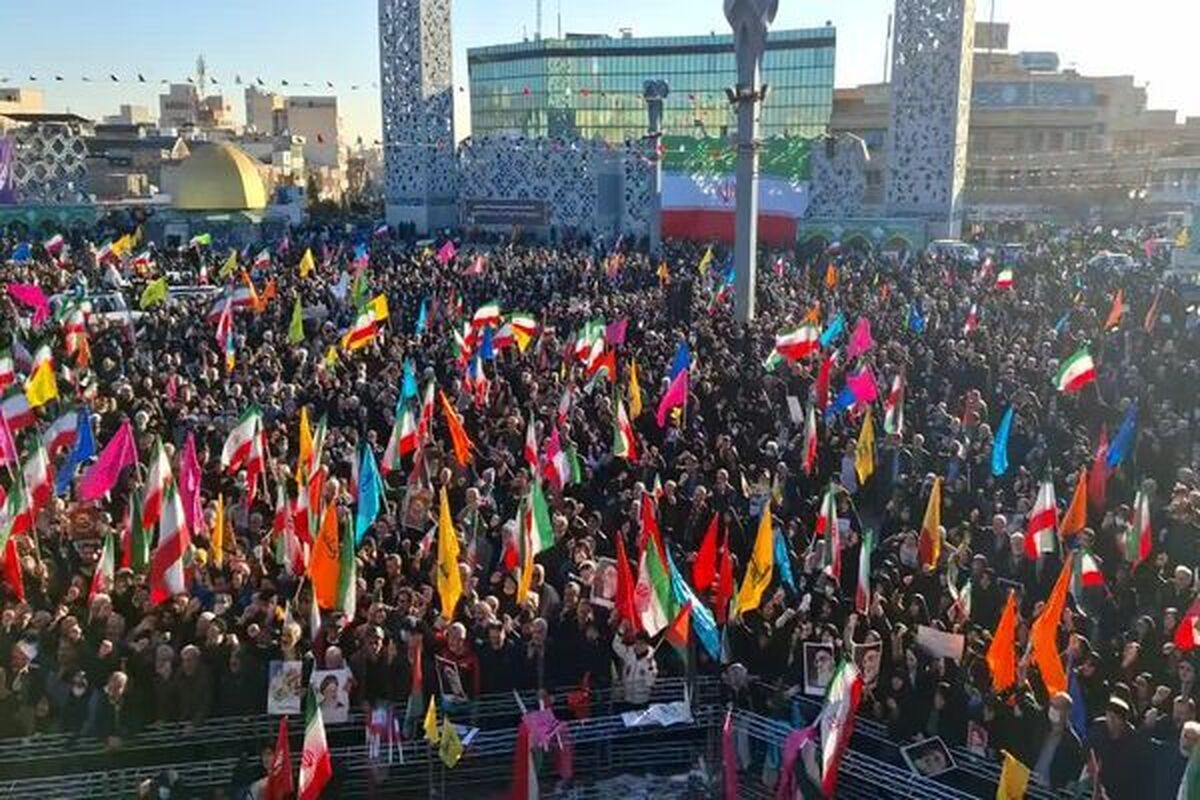 ببینید| مراسم بزرگداشت حماسه ۹ دی در میدان امام حسین (ع) تهران