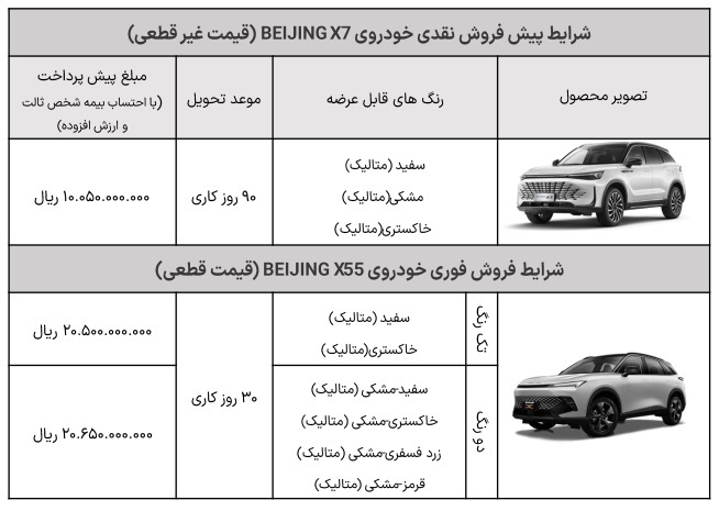 شرایط فروش محصولات بیجینگ چین در ایران اعلام شد