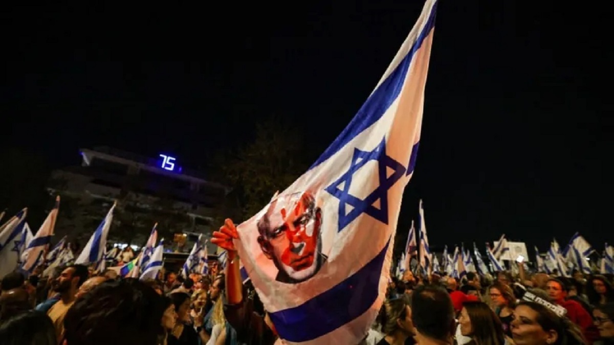 ویدیو / اعتراضات صهیونیست‌ها علیه نتانیاهو در اراضی اشغالی