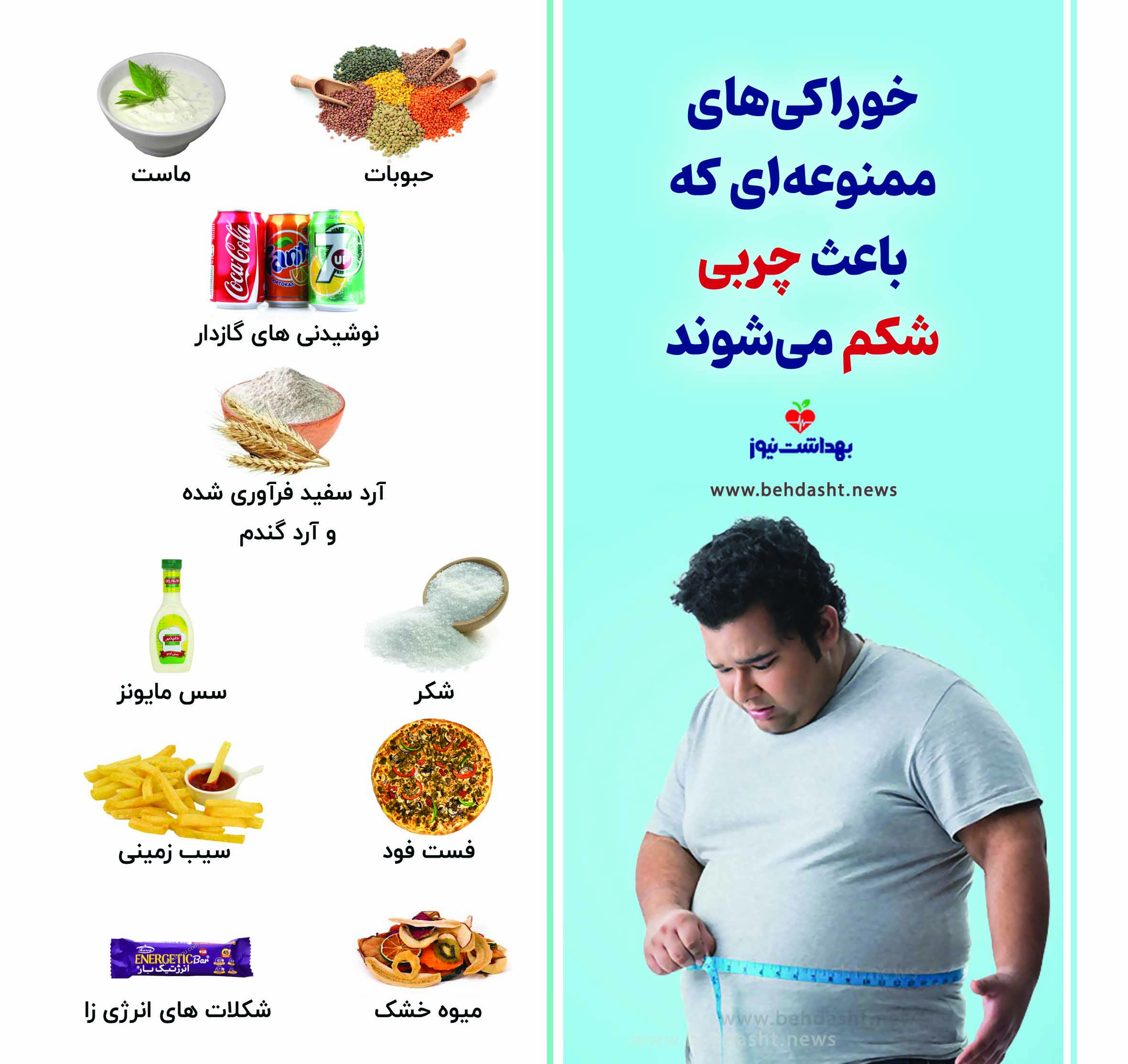 این خوراکی‌ها سبب چاقی شکم می‌شوند