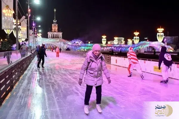 ببینید/ مسکو صاحب بزرگ‌ترین پیست اسکیت روی یخ اروپا شد