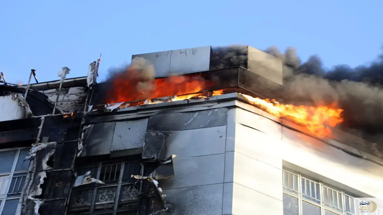 ببینید/انتشار اولین تصاویر آتش‌سوزی در یک هتل
