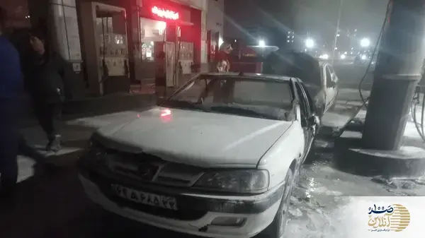 ببینید/روایت تصویری از آتش‌سوزی در پمپ‌بنزین دولت‌آباد