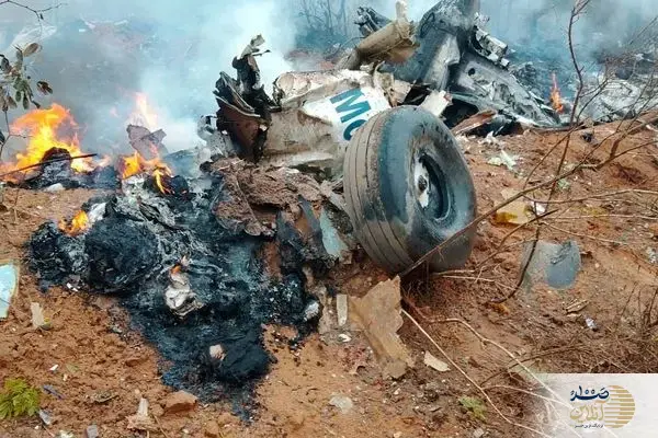 ببینید/ سقوط مرگبار هواپیمای رئیس ستاد ارتش لیبی