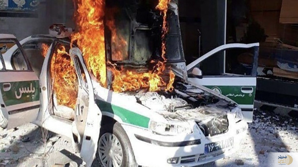 عاملان تخریب خودروی کلانتری در دولت آباد دستگیر شد