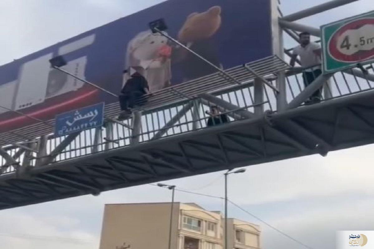 حادثه عجیب در اتوبان باقری/ جوانی که نیت خودکشی داشت نجات یافت + ویدیو