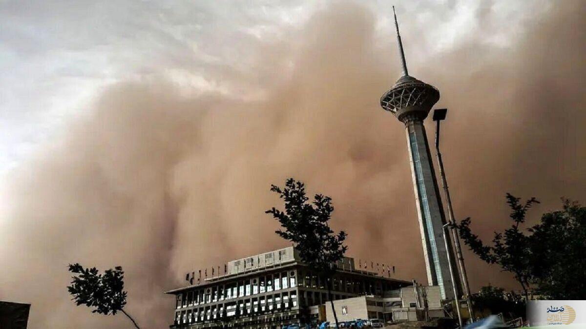 چهره تهران در چنگال طوفان تندری + هشدار هواشناسی