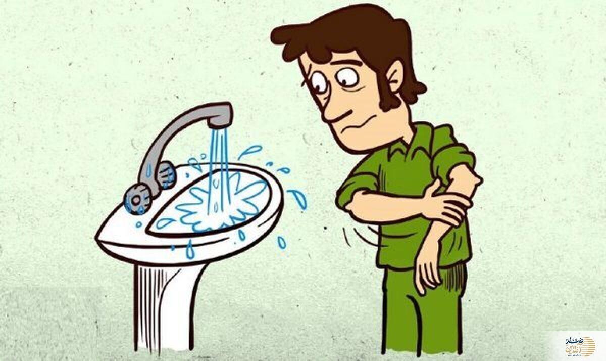 حکم مخلوط شدن آب مسح سر با صورت در وضو