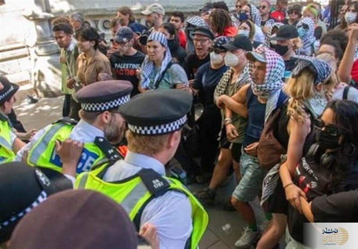 پلیس انگلیس در دومین هفته متوالی معترضان طرفدار فلسطین را بازداشت کرد
