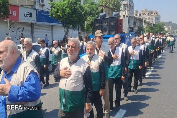 آئین پیاده روی ۷۳۰ خادمیار رضوی در بهشهر