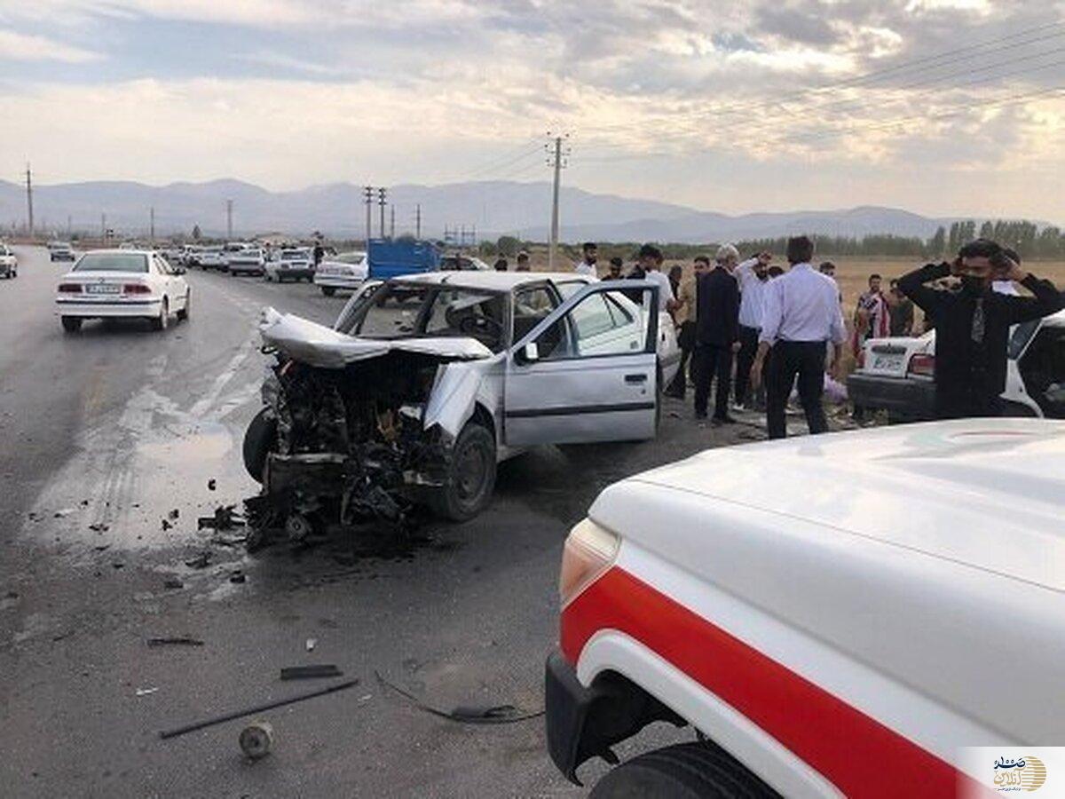 دو تصادف وحشتناک در قزوین ۱۰مصدوم و ۲فوتی بر جای گذاشت