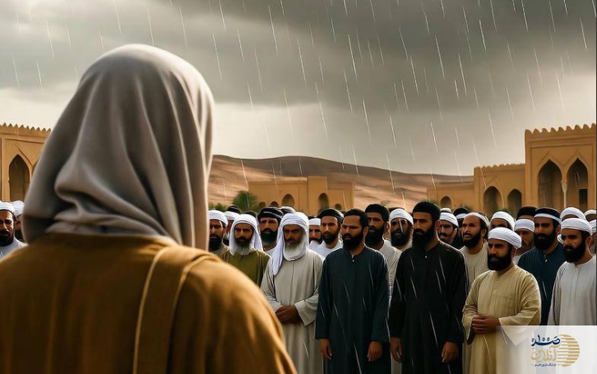 بارانی که از دعای پیامبر جاری شد  نخستین نماز باران چگونه خوانده شد؟