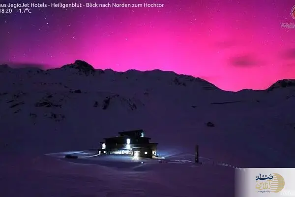 ببینید/ شفق قطبی نادر در آسمان آلپ! /صحنه‌ای که هرگز فراموش نمی‌کنید