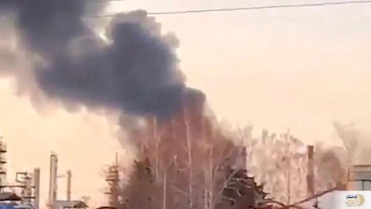 اوکراین پالایشگاه نفت ریازان روسیه را با خاک یکسان کرد