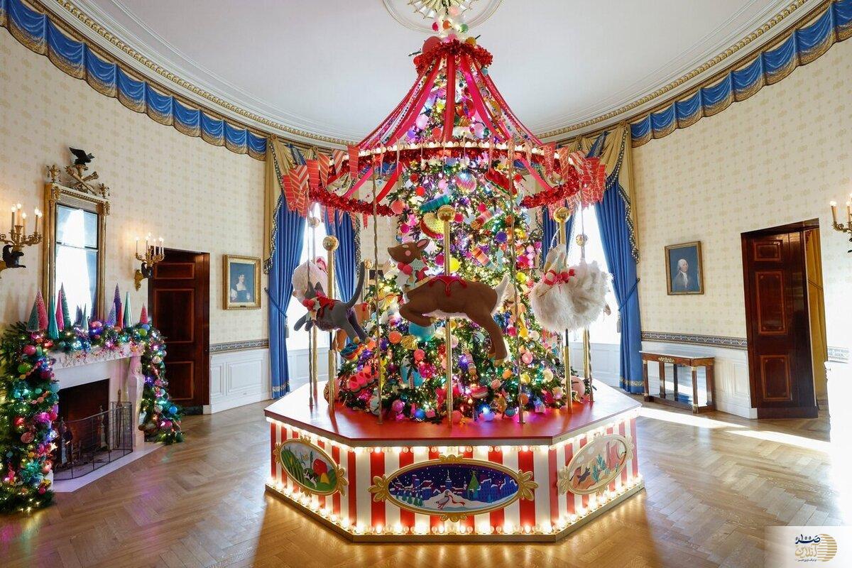 ویدیو  تفاوت‌های جذاب در دکورسازی کریسمس همسر بایدن و همسر ترامپ