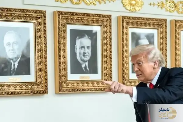 ببینید/ صحنه توپ بازی کردن ترامپ با نوه‌اش