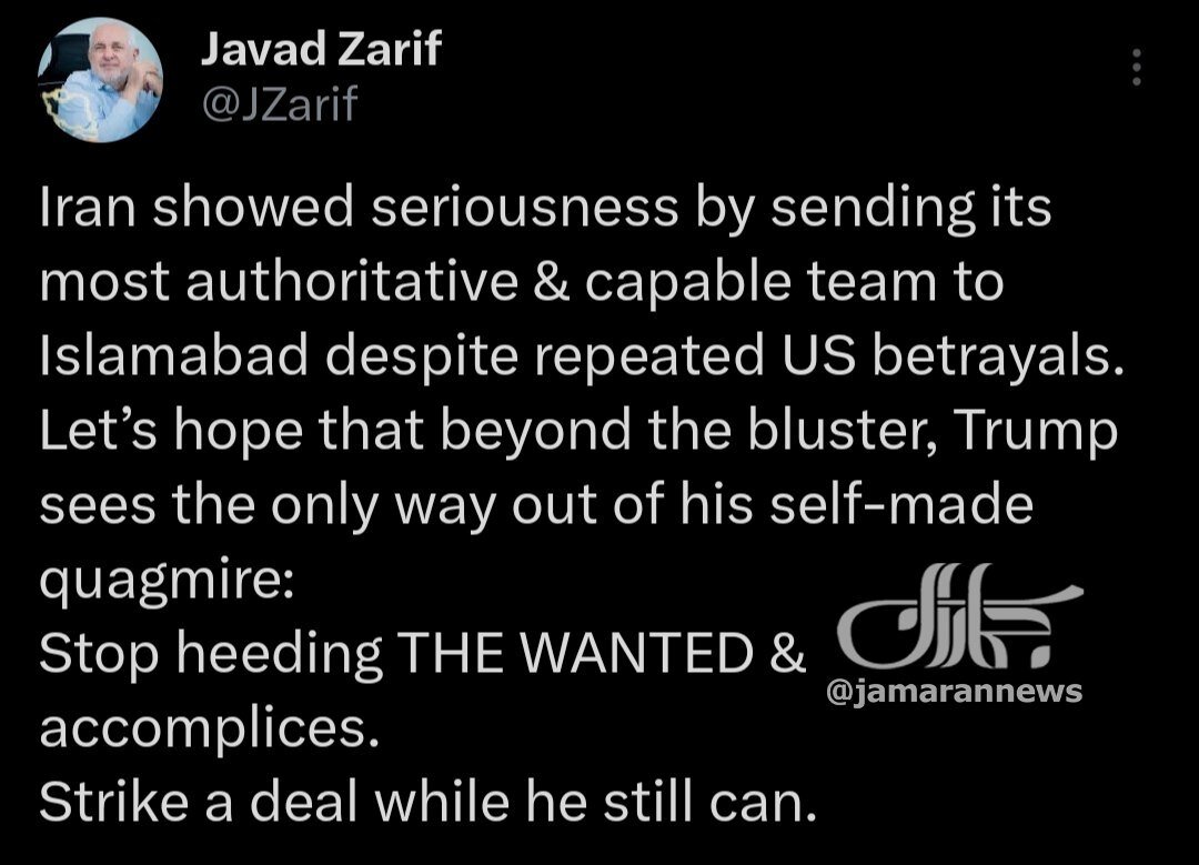 هشدار معنادار ظریف به ترامپ؛ تا دیر نشده توافق کن!