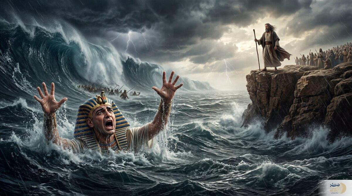 چرا با اینکه فرعون ایمان آورد، غرق شد؟