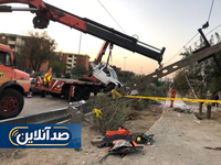 تصادف سرنشینان پژو ۲۰۷ با تیر برق؛ دو زن در بزرگراه بسیج تهران جان باختند