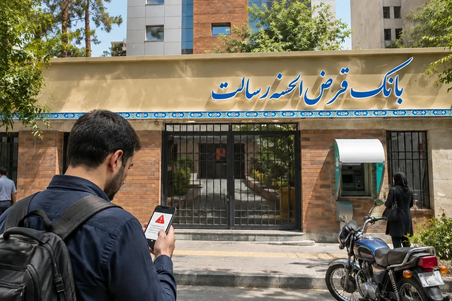 بانک رسالت از هیچ هم پول درمی‌آورد؟ / اقساطِ وام پرداخت‌نشده و پیامک هشدار برای ضامن!