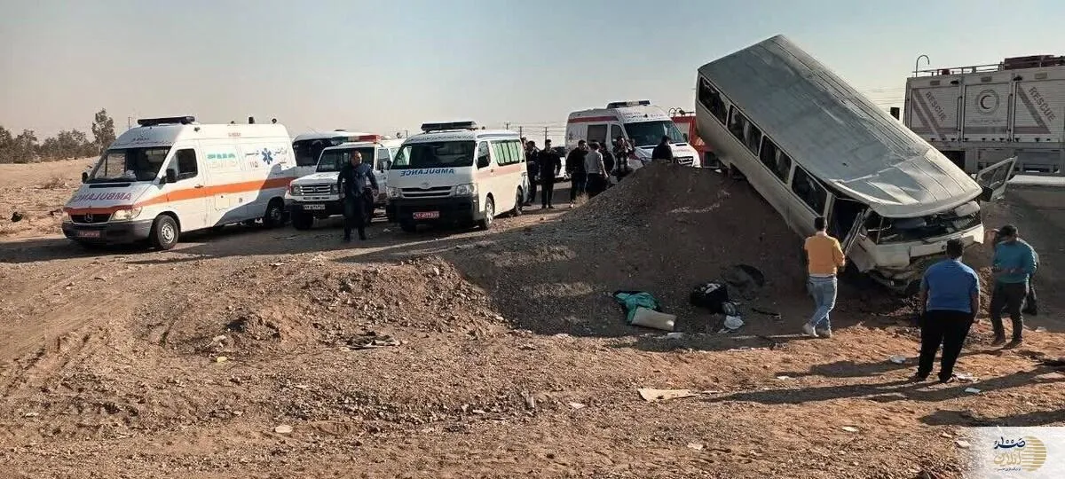 سقوط مینی بوس دانش‌آموزان ۱۲ مصدوم بر جای گذاشت