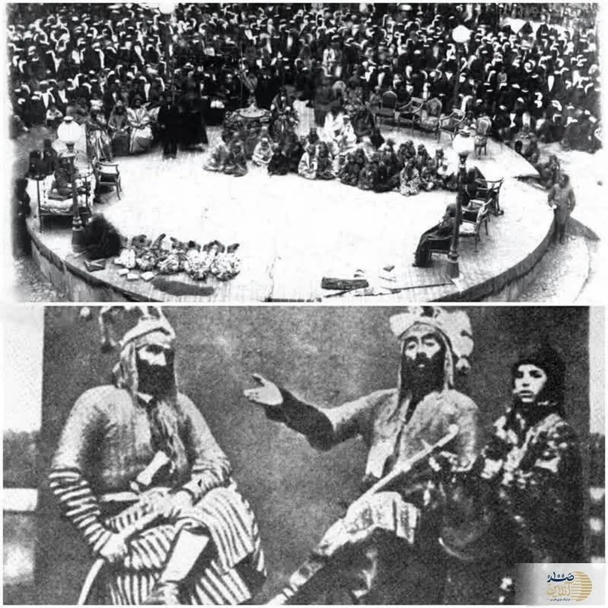 سنگ باران اسیران روسی در مراسم تعزیه در دوره قاجار / عکس