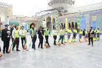 آئین غبارروبی آستان حضرت عبدالعظیم(ع) برگزار شد