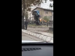 این جرثقیل در شمال کشور فاجعه آفرید! +ویدئو