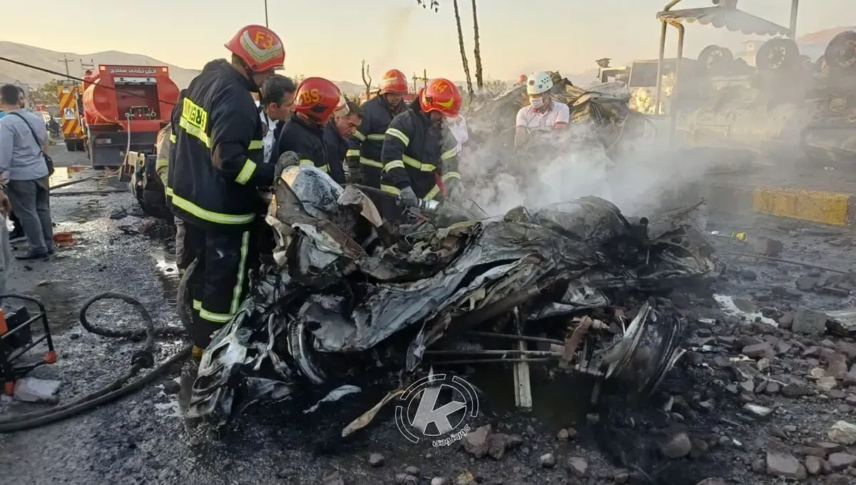 انفجار تانکر سوخت در محور سنندج ـ همدان؛ ۱۰ نفر جان باختند