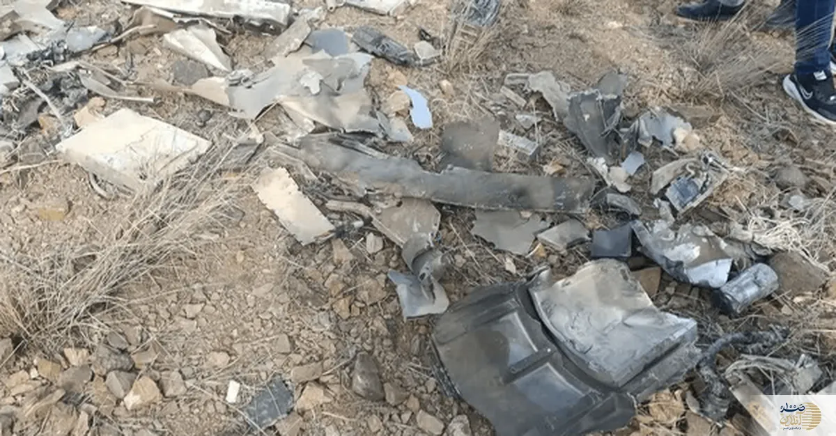 سقوط پهپاد دشمن در ارتفاعات شهر مرادلو