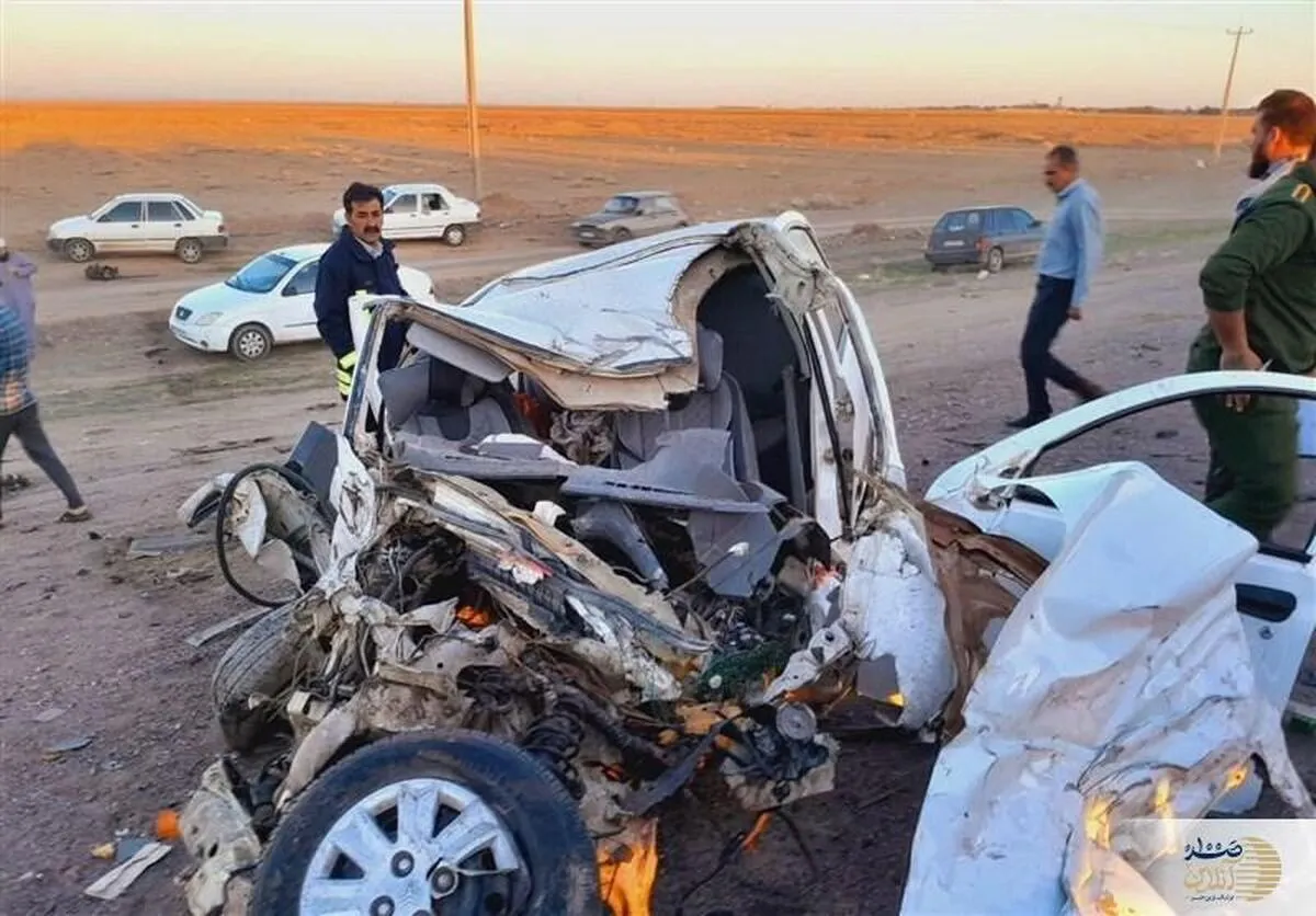 حادثه خونین در خراسان جنوبی / برخورد دو خودرو در محور قاین-نهبندان