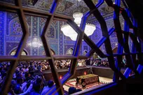 مسعود پزشکیان بر سر مزار رهبر شهید + عکس