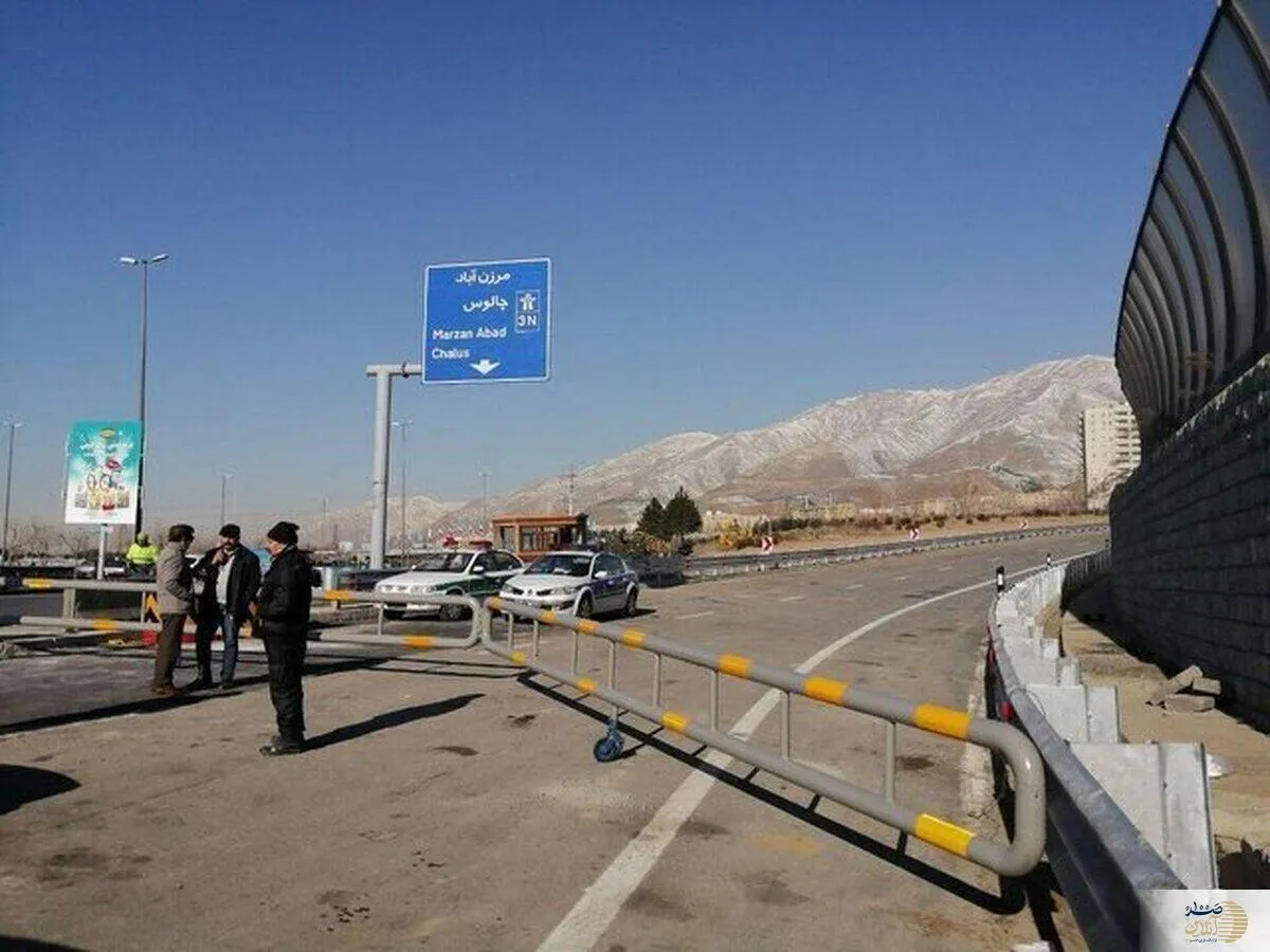 مسدود شدن مسیر جنوب به شمال جاده شمالی