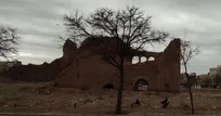 عمارت قاجاری محل گشت و گذار مرغ و خروس‌ها/ عکس