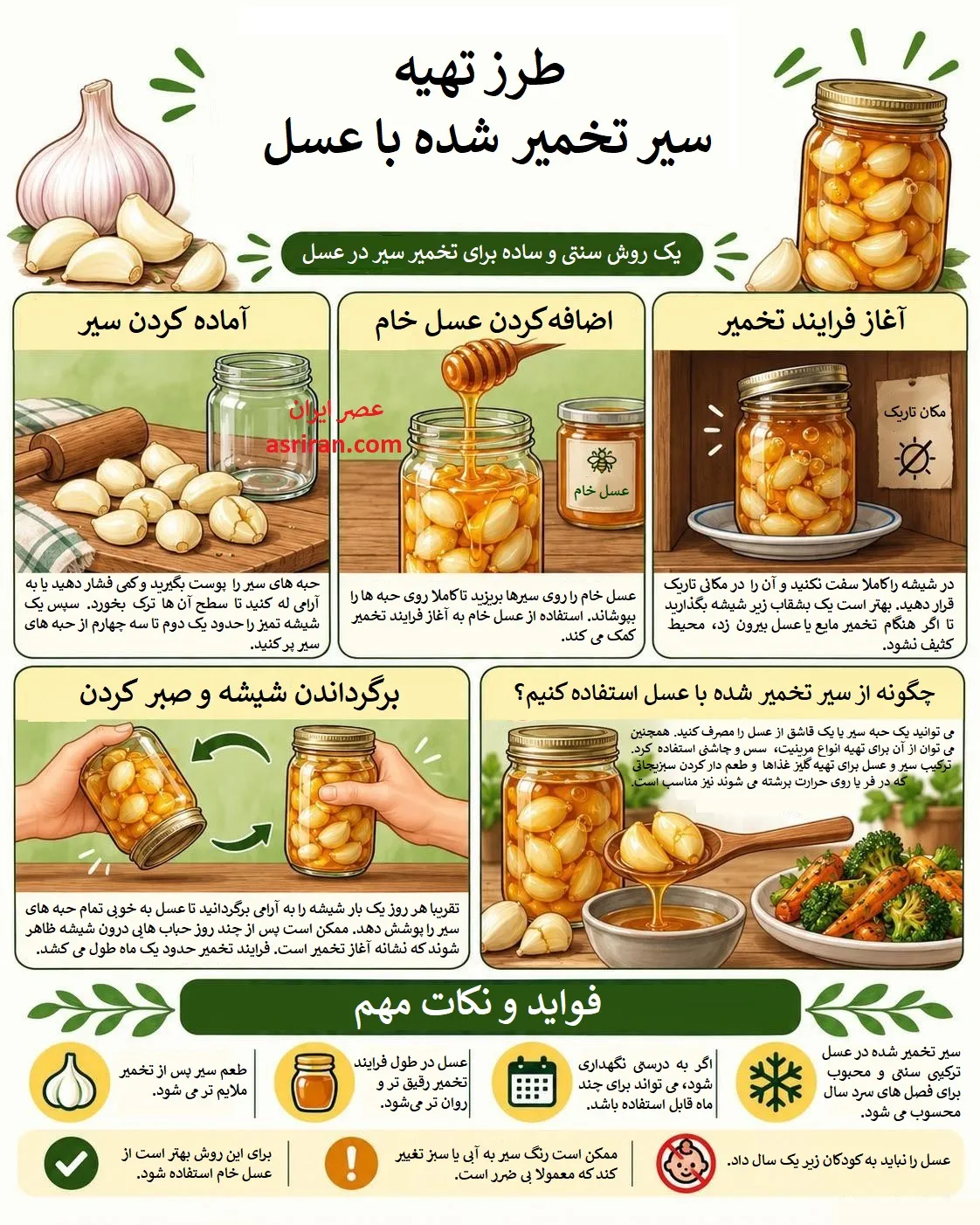 سیر و عسل؛ معجون طلایی یا بمب جانبی! سیر و عسل؛ معجون طلایی یا بمب جانبی!