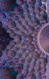 تصویری از هنر زیبای مقرنس در اصفهان