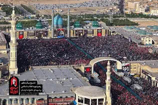 تصاویر هوایی از «بدرقه آقای شهید ایران» در قم