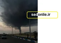 دود سیاه بر فراز آسمان قشم؛ شدت انفجارها فراتر از تصور (تصاویر)