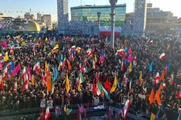 ببینید| مراسم بزرگداشت حماسه ۹ دی در میدان امام حسین (ع) تهران