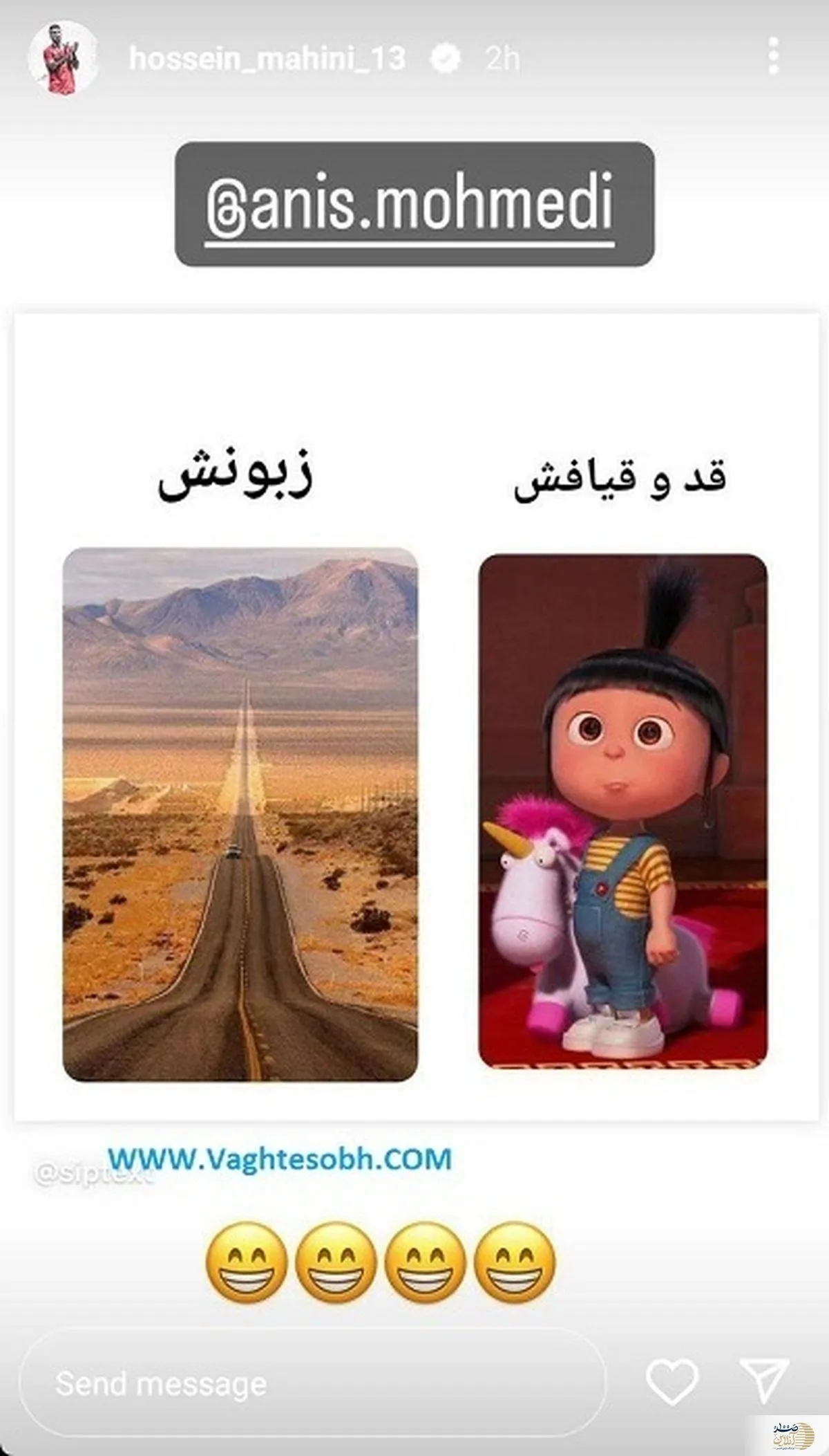 عکس | شوخی جنجالی و عجیب حسین ماهینی با همسرش در اینستاگرام